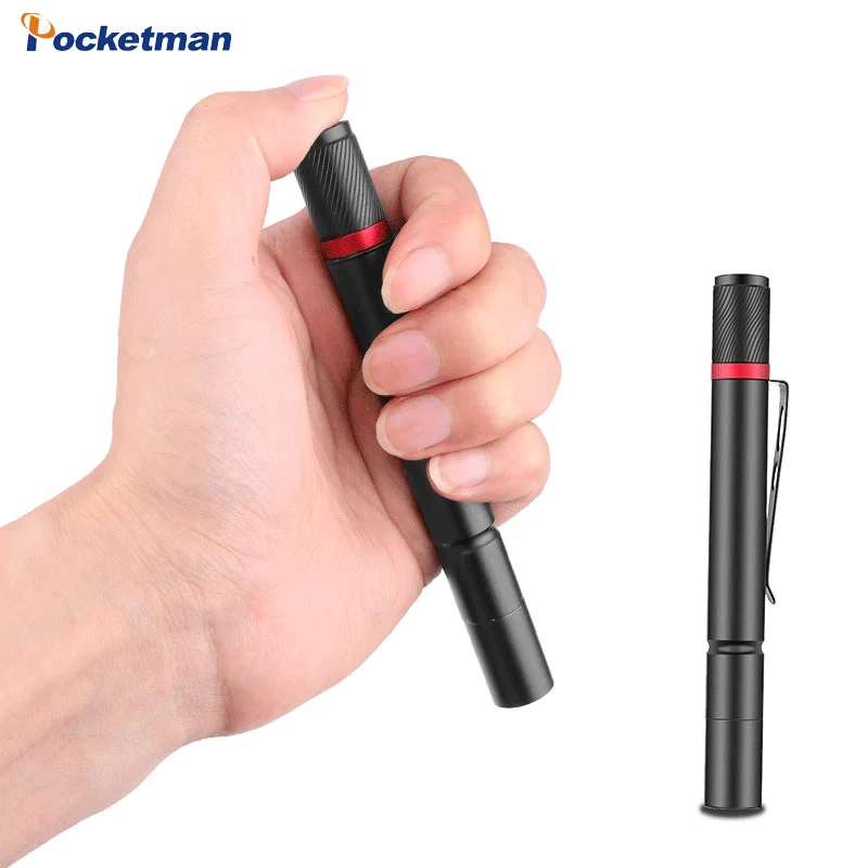 

XPE Handheld Pen Flashlight Pocket Torch Camping Fishing Super Mini LED Pen Clip Check Light 1 AAA Battery