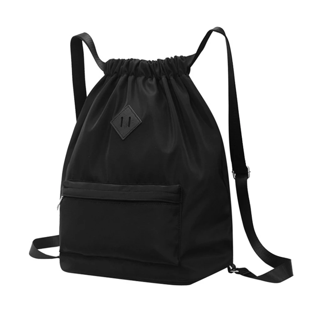 Women Men Gym Backpack Wear Resistant Swimming Large Capacity Outdoor Adjustable Strap Nylon Sports Bag With Drawstring Fitness