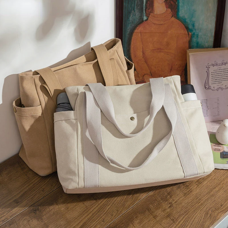 

A4 Large Female Tote Bag Canvas Fabric Shoulder Bag Women's 2022 Big Casual Canvas Bag Handbags for Women School Teenager Ladies