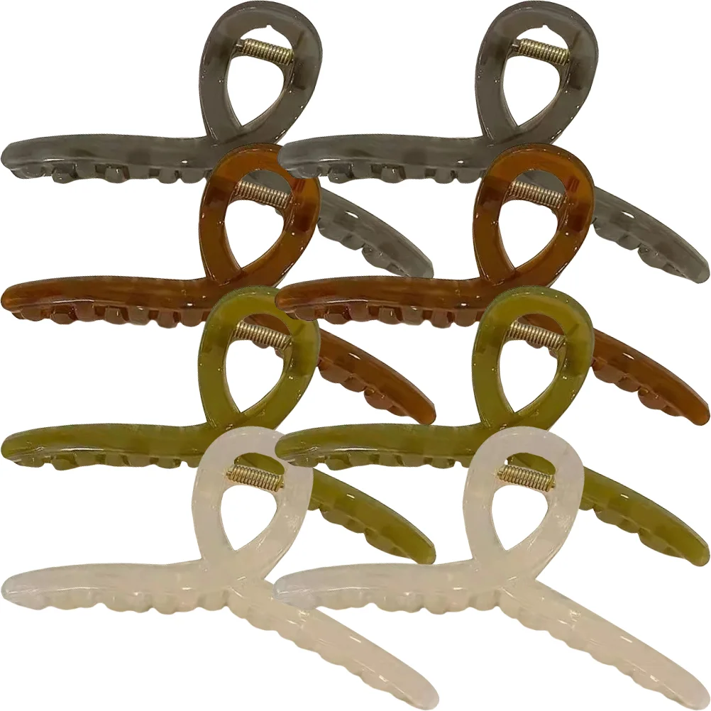 

8pcs Ladies Delicate Styling Large Hair Clip Girls Hair Clamp