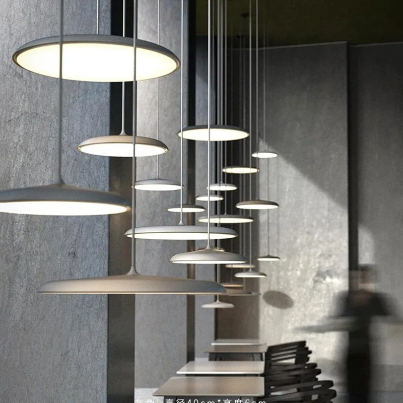 

Chandelier Led Art Pendant Lamp Light Room Decor Modern Design Disc Dining Living Bedroom Study Bar Simple Single Head Hanging