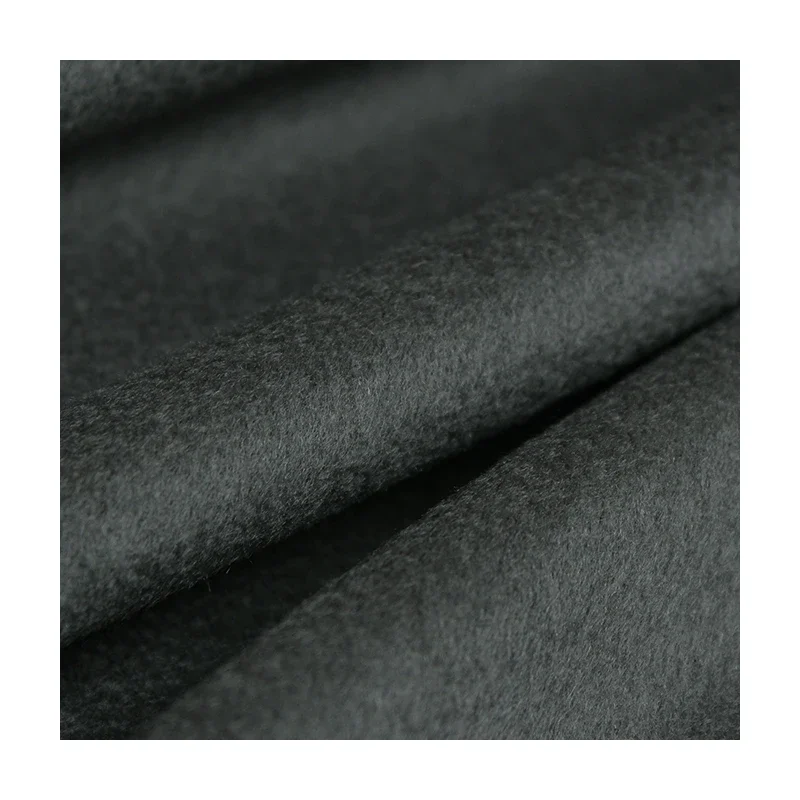 Серый кашемировый шерстяной материал Redraspberry с микро-волнистым покрытием женские