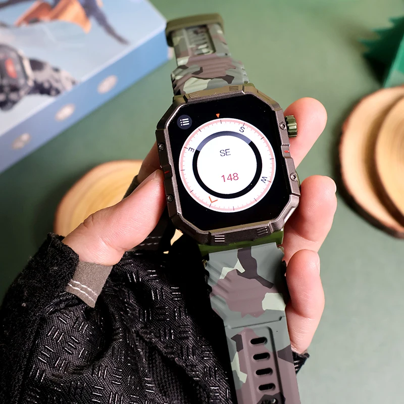 

Смарт-часы мужские с защитой класса IP68 и поддержкой Bluetooth