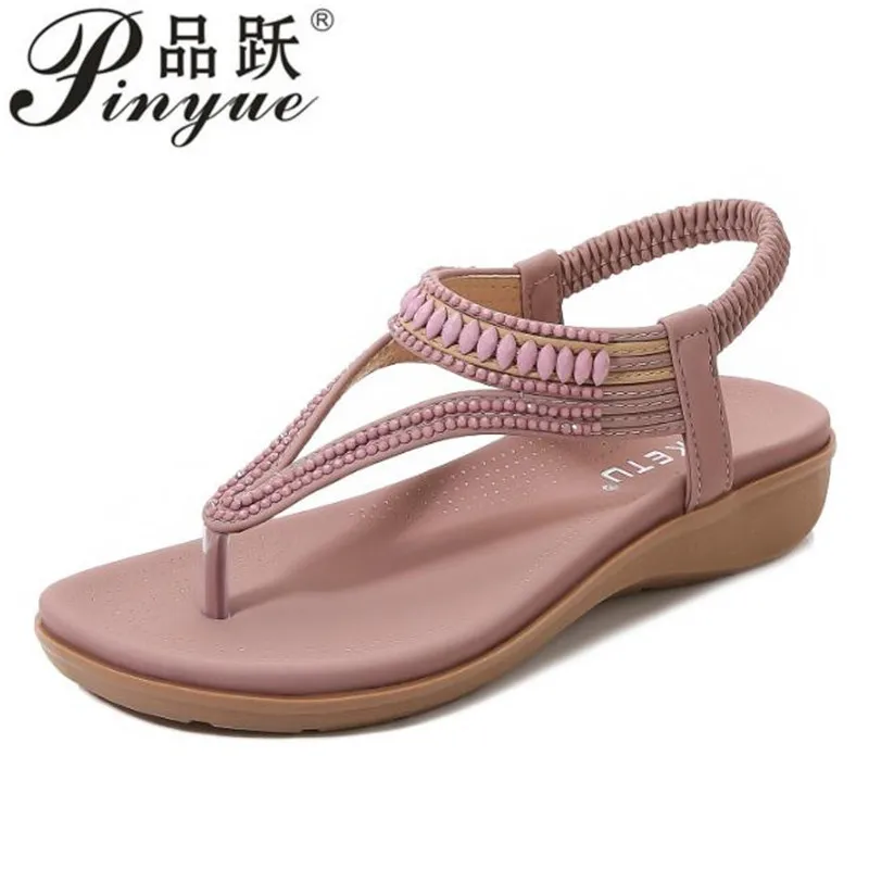 

Женские босоножки на плоской подошве, повседневные сандалии-гладиаторы в винтажном стиле, большие размеры, лето