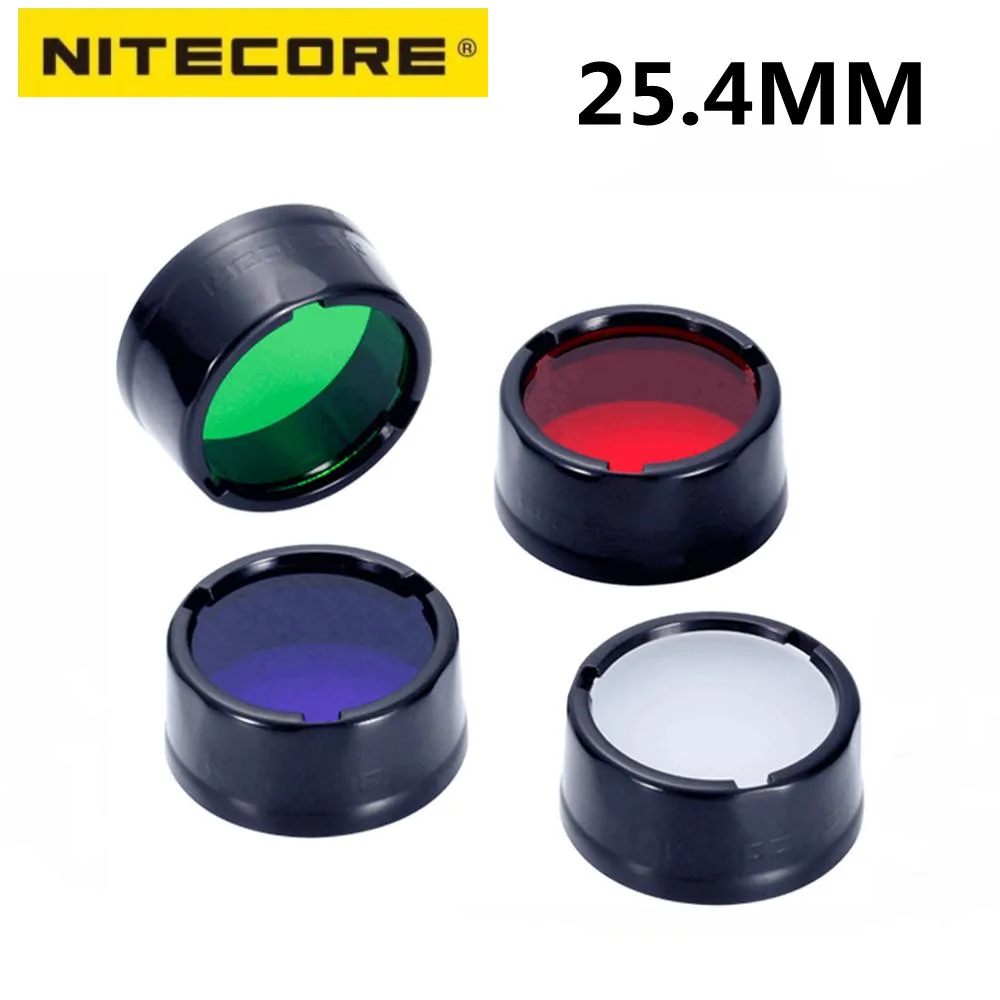 

Nitecore Filter NFR25 NFD25 NFB25 NFG25 Multicolour Flashlight For EA1 EA2 EC1 EC2 MH1A MH2A MH1C Torch with Head of 25.4MM