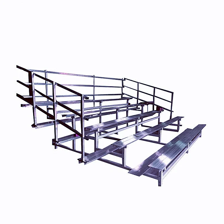 Portable basketball indoor/outdoor aluminum alloy layer 3 4 5 row bleacher with chairs for school