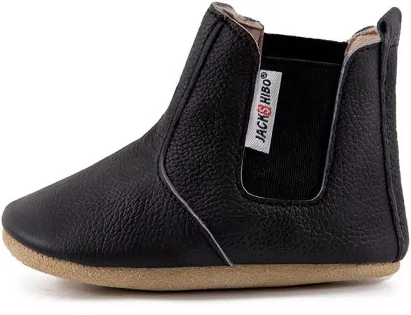 

BAOLESEM Crawling Shoes Leather First Walker Shoes Four Season Soft Boys Girls Baby Shoes Toddler Slippers with Suede Soles