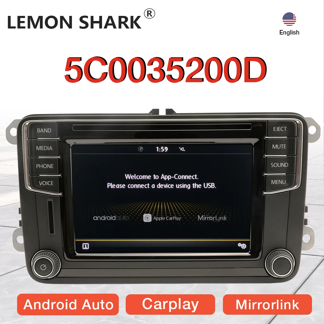 MIB 5C0035200D Автомагнитола Android Auto 6 5 &quotс сенсорным экраном головное устройство с CD SD