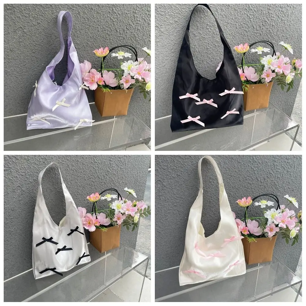 Модная большая вместительная сетчатая сумка с бантом прозрачная лентой и