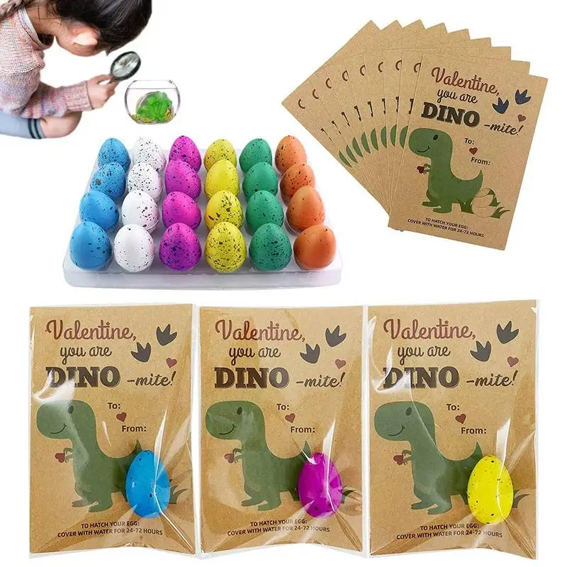 

Dinosaur Hatching Eggs 24Pcs Grow In Water Dinosaur Eggs Dino Egg Toys Hatch Egg Crack Science Kits Novelty Dino Egg With