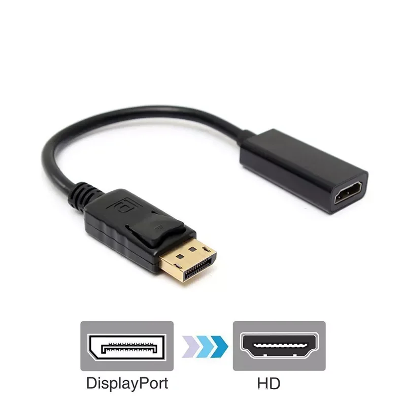 DP-порт дисплея на VGA DVI HDMI-совместимый преобразователь видеокабель порт D-Sub