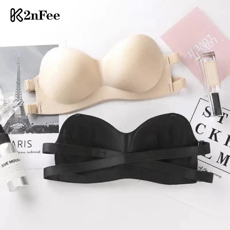 

1PCS Breathable Sexy Silicone Bra Seamless Wire Free Strapless Bras Women Push Up Bra Solid Lingerie Wedding Cozy Invisible Bras