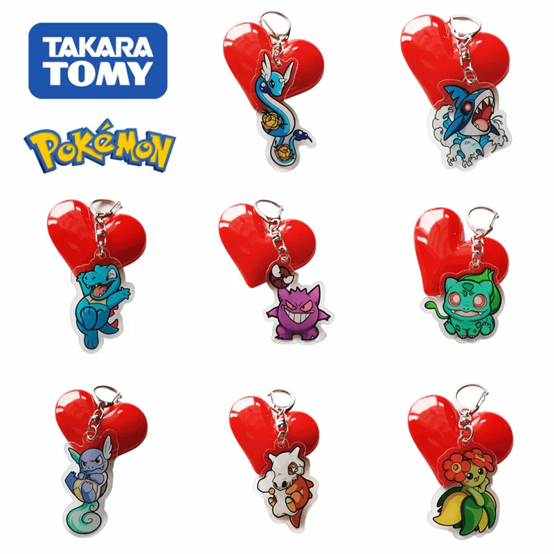 

Takara Tomy Pokemon Keychain Kawaii Cute Classic Anime Figure Collectible Toys Decoration Goods Children's Gifts Pikachu Cartoon