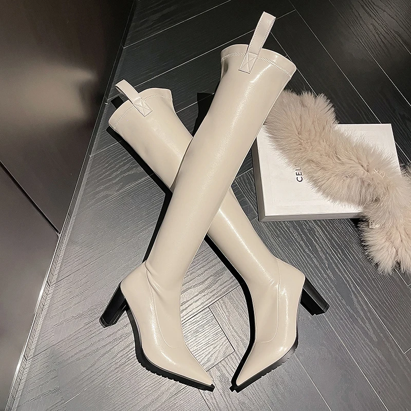 Женские ботфорты из натуральной кожи 22-24 5 см |