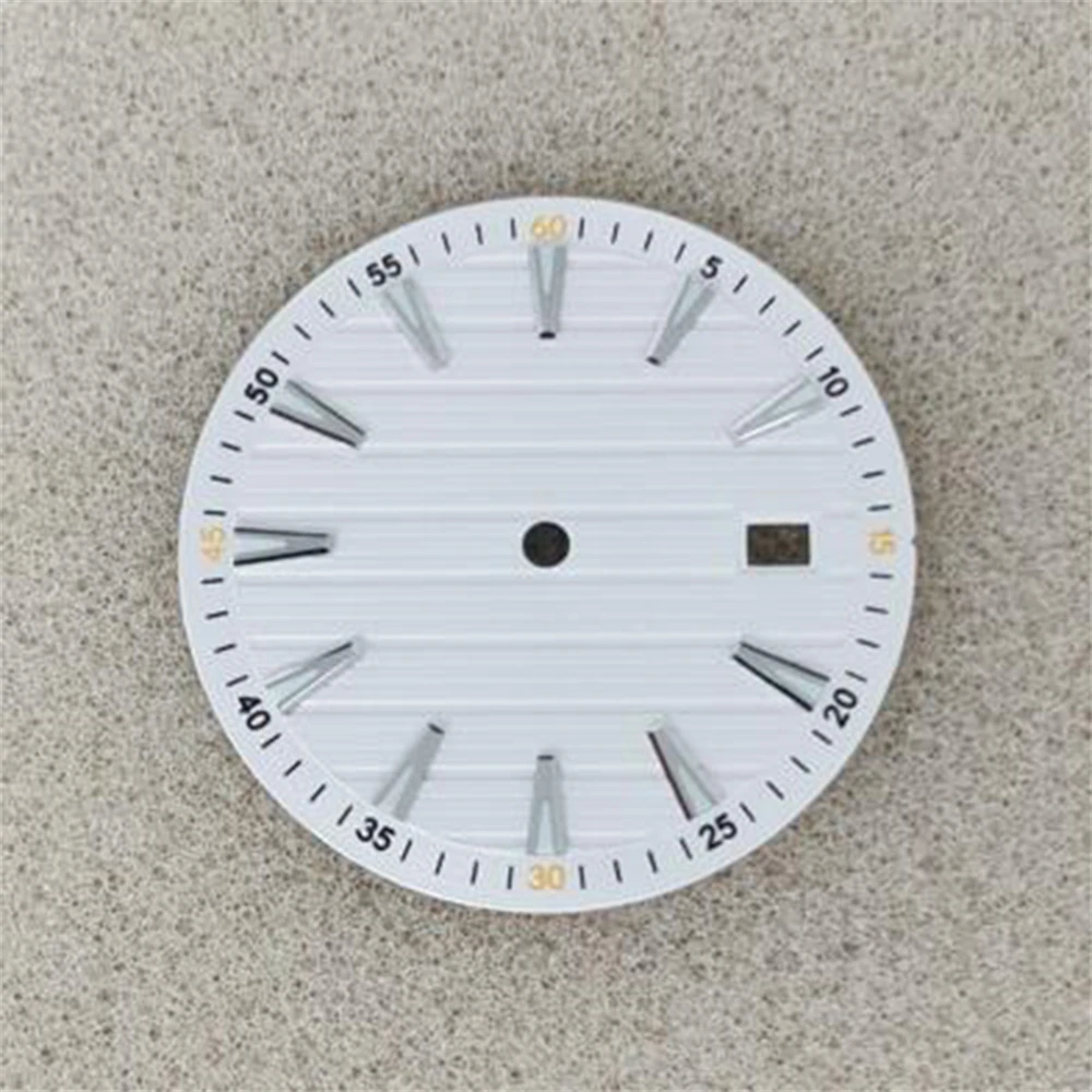 New Style Strip Nail Dial 33.5mm Green Luminous Watch Dial for NH35 Nh36/4R/7S Movement