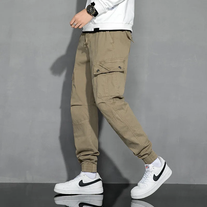 

Брюки-карго мужские эластичные, повседневные модные штаны-корсет, удобные студенческие штаны