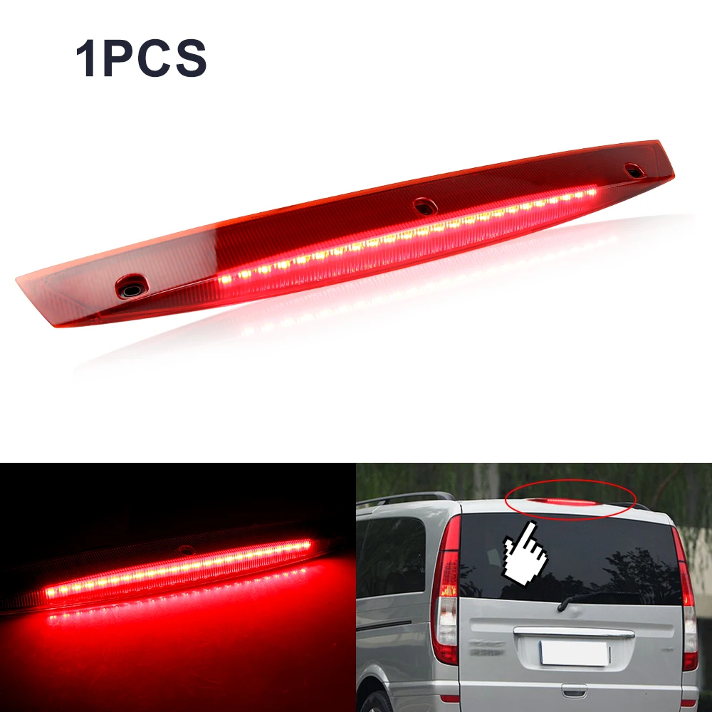 

Светодиодный третий стоп-сигнал высокого уровня для Mercedes-Benz Vito Viano V-Class W639 Грузовой пассажирский фургон A6398200056 Стоп-сигнал заднего бампера