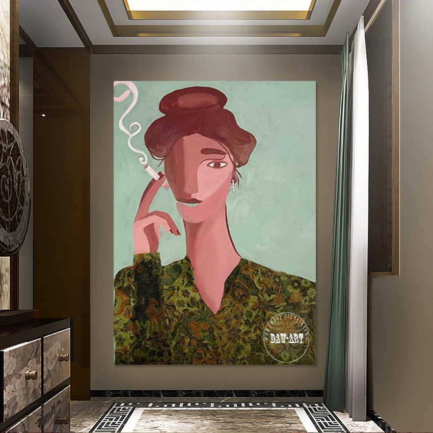 Абстрактная картина маслом на льняном холсте