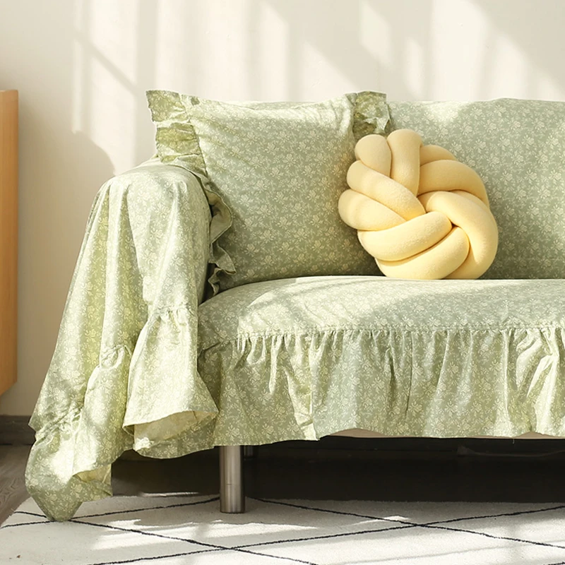

Хлопковые чехлы для диванов с цветочным принтом, чехол на диван, многофункциональный декоративный Чехол для мебели в фермерском стиле, домашний декор