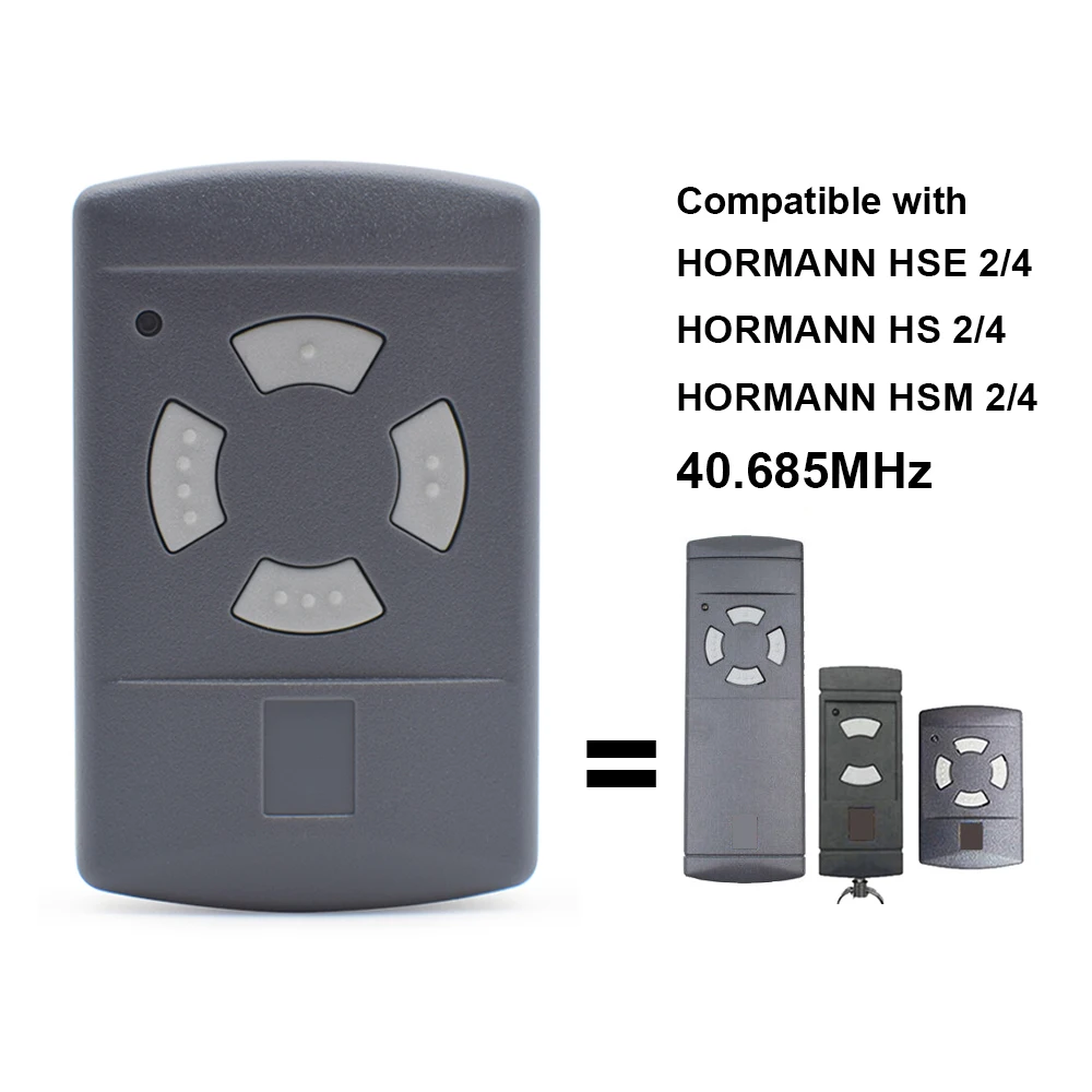 HORMANN HSM4 HSM2 HS2 HS4 HSE2 HSE4 Remote Control 40.685MHz Gray Button Garage Door Opener Hormann 40 685 Gate Keyfob