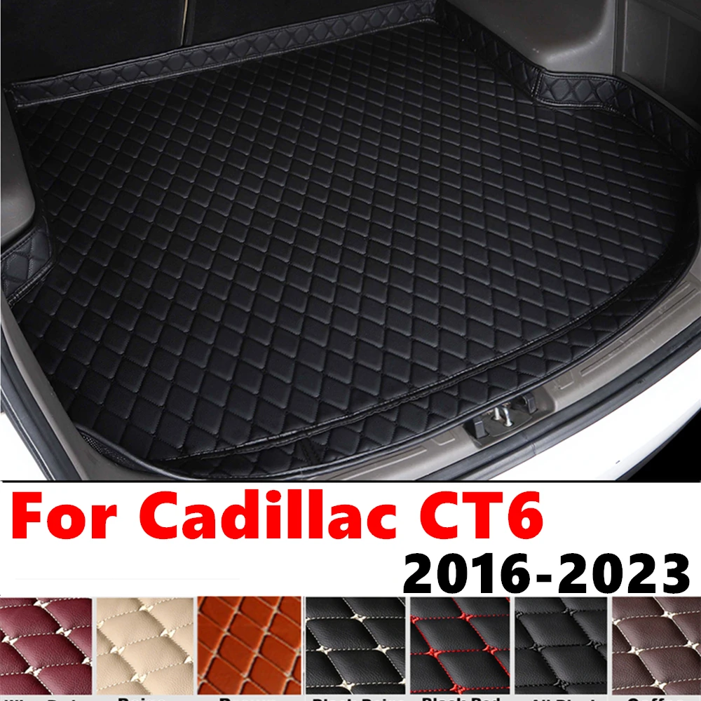 Фото Высокий боковой коврик в багажник автомобиля для Cadillac CT6 2023 2022 21-2016 XPE, защитный чехол для заднего багажника, поднос для багажника, коврик для багажа №1