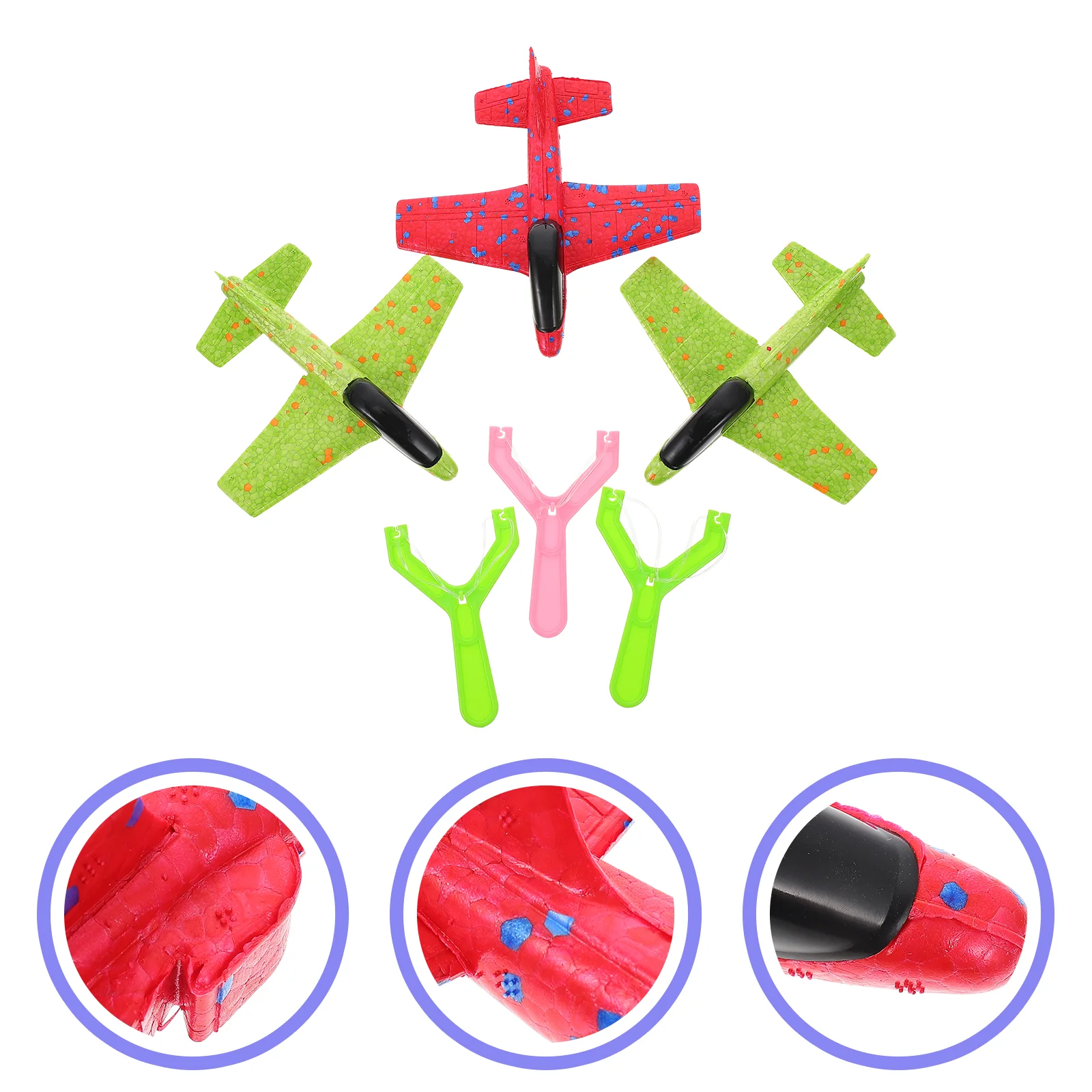 

3Pcs Creative Foams Airplane Model Hand Airplane Kids Flying