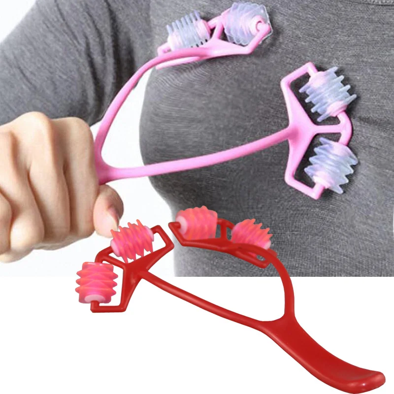 

New rollers massager feather-shaped breast rollers chest massager