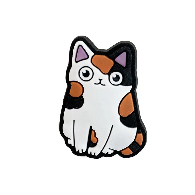10pcs/set cat shoe charms cute cartoon pvc shoe accessories decorative croc charms buckle jibz gift for kids