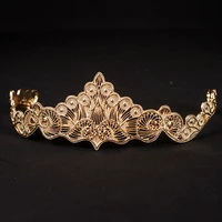 algerian wedding crown for bridal hollow flower design hair accessories for bride middle east fashion crowns for women