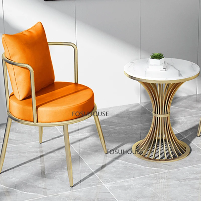 Скандинавский Одноместный стул из искусственной кожи мебель для гостиной