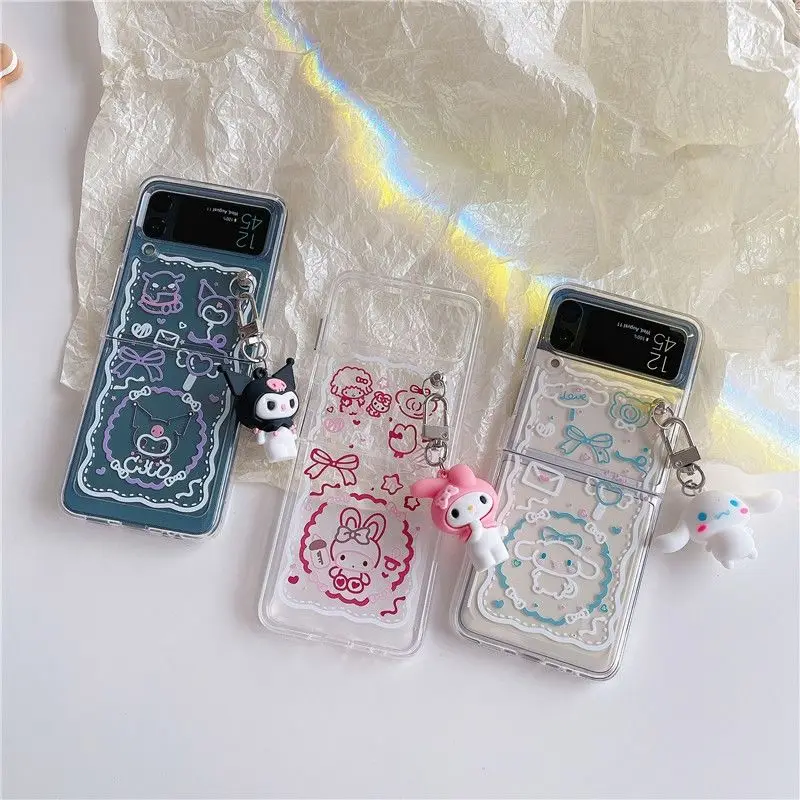 

Kulomi is suitable for Galaxy Samsung Z Flip 3 Phone Case Folding Screen Z Flip 3 Protective Sleeve Cartoon Soft Cover