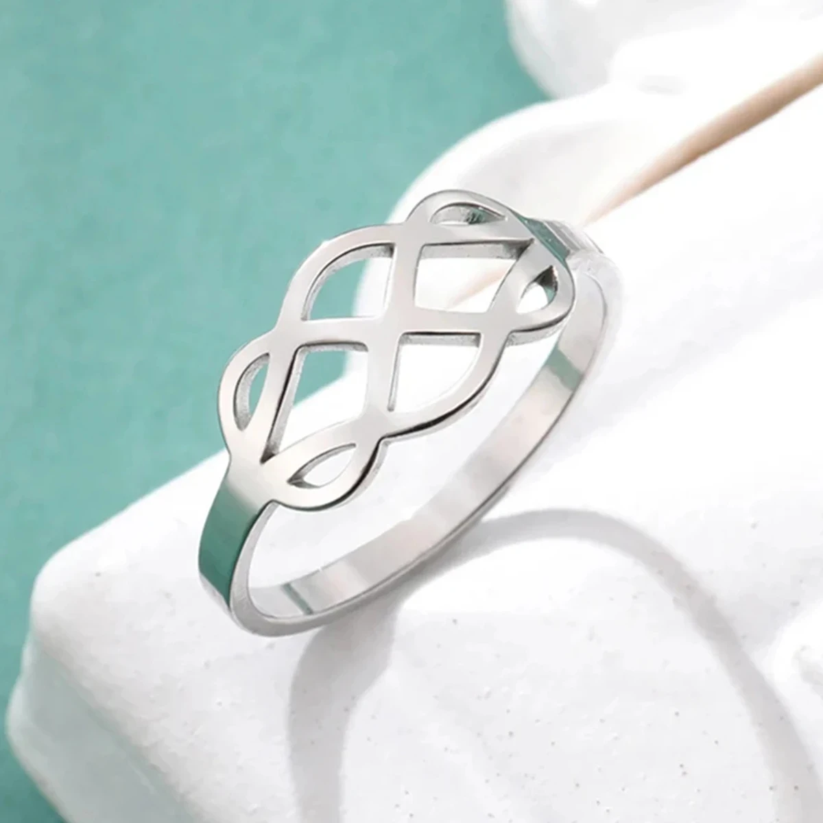 LIKGREAT Модное серебряное кольцо с узелком Пикассо кельтский геометрический кукла - Цена: 112