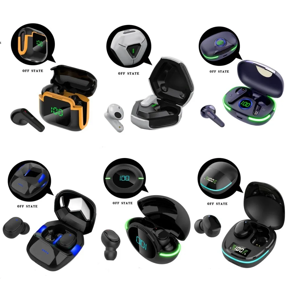 5.3 Stereo Wireless Headphones Bluetooth Earphones Outdoor Sports With Charging Bin Power Display Touch Control Headsets Earbuds enlarge