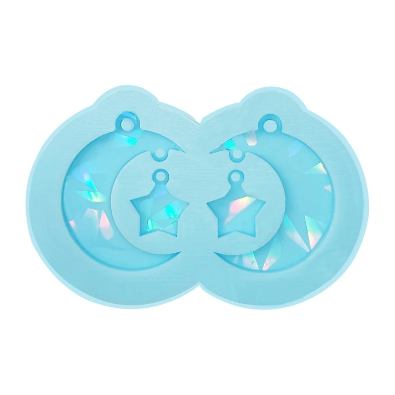 

Star Moon Silicone Molds Earring Pendant Epoxy Resin Molds Light and Shadow Effect Crystal Mold for Jewelry