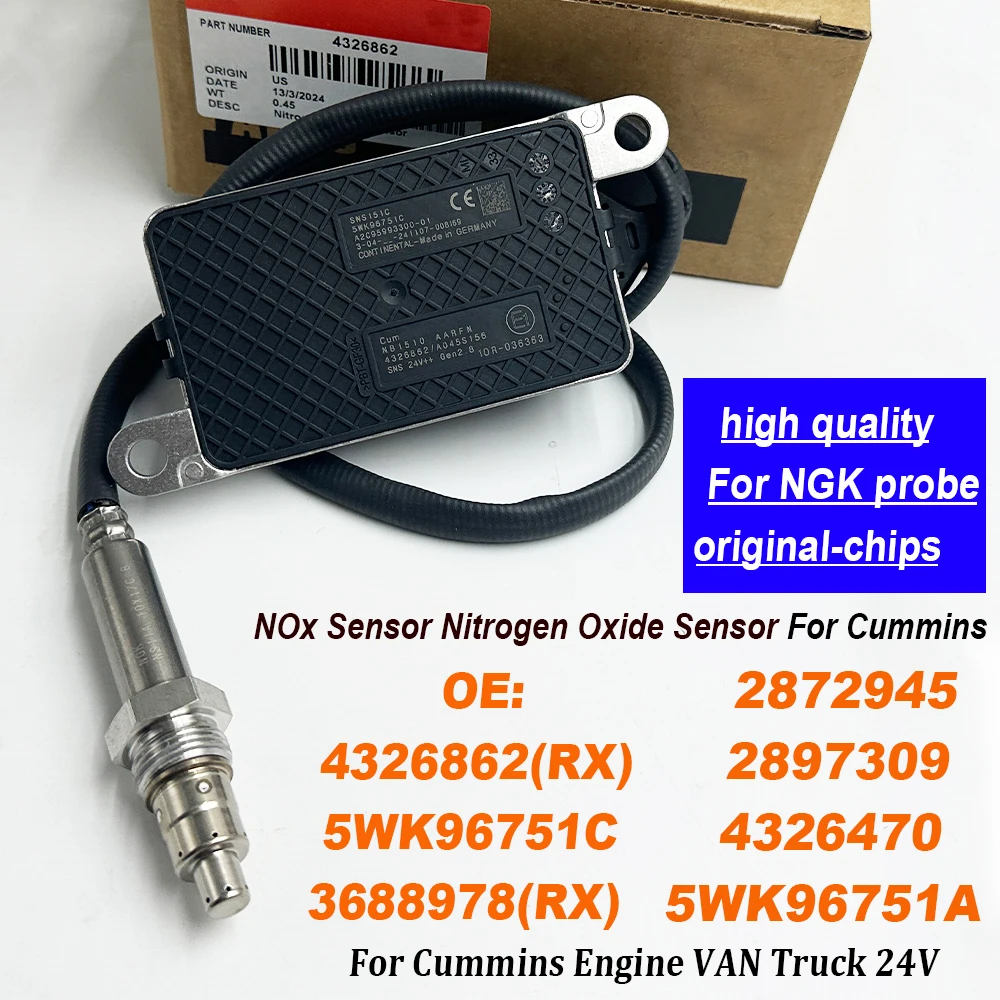 4326862 Датчик NOX 5WK96751C для зонда NGK азота кислорода 4326470 2897309 3688978 2872945 5WK96751A двигателя