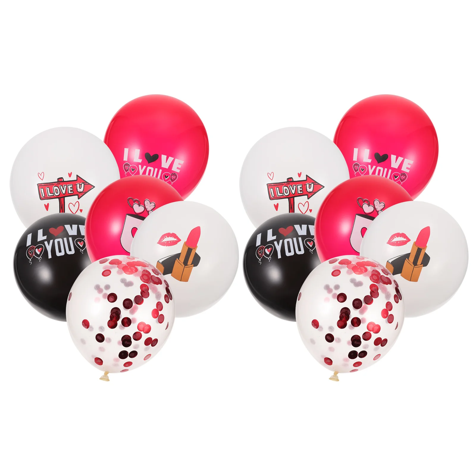 

12Pcs Valentine's Day Balloons Creative Latex Balloons Party Prop Mixed Color