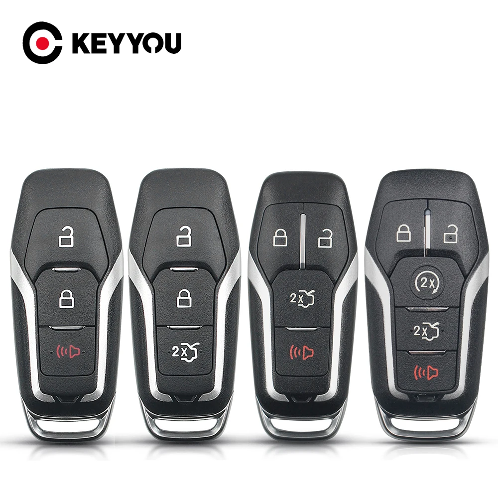 

KEYYOU 10 шт./партия для автомобильного ключа Ford Mustang Edge Explorer Fusion Mondeo Kuka смарт-чехол для ключа дистанционного управления 3/4/5 кнопка