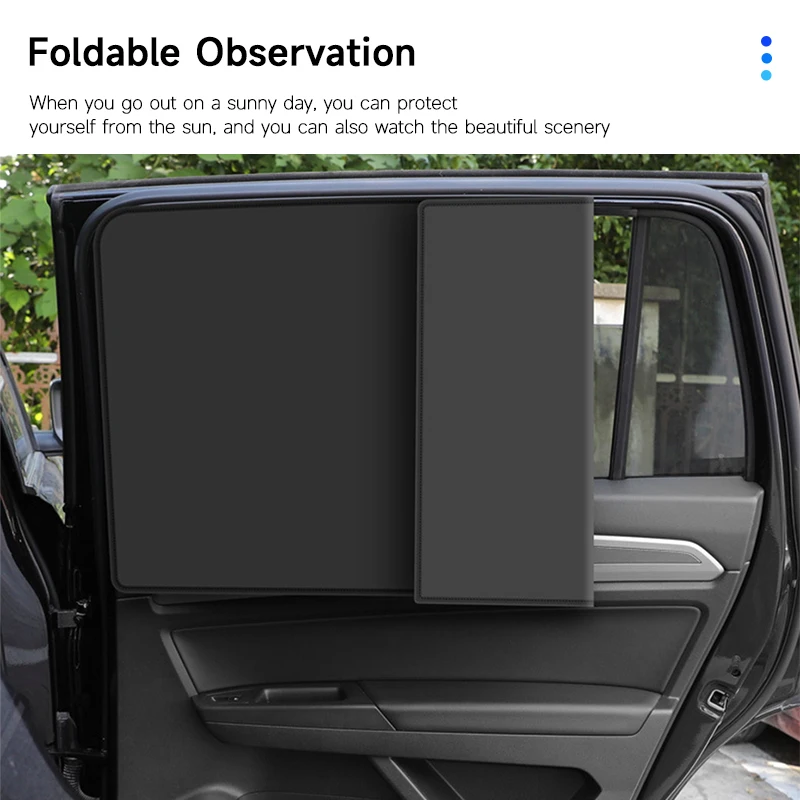 Magnetic Car Sun Shade UV Protector Curtain Cover Side Window Sunshade Mesh Visor Film for Summer Protection |