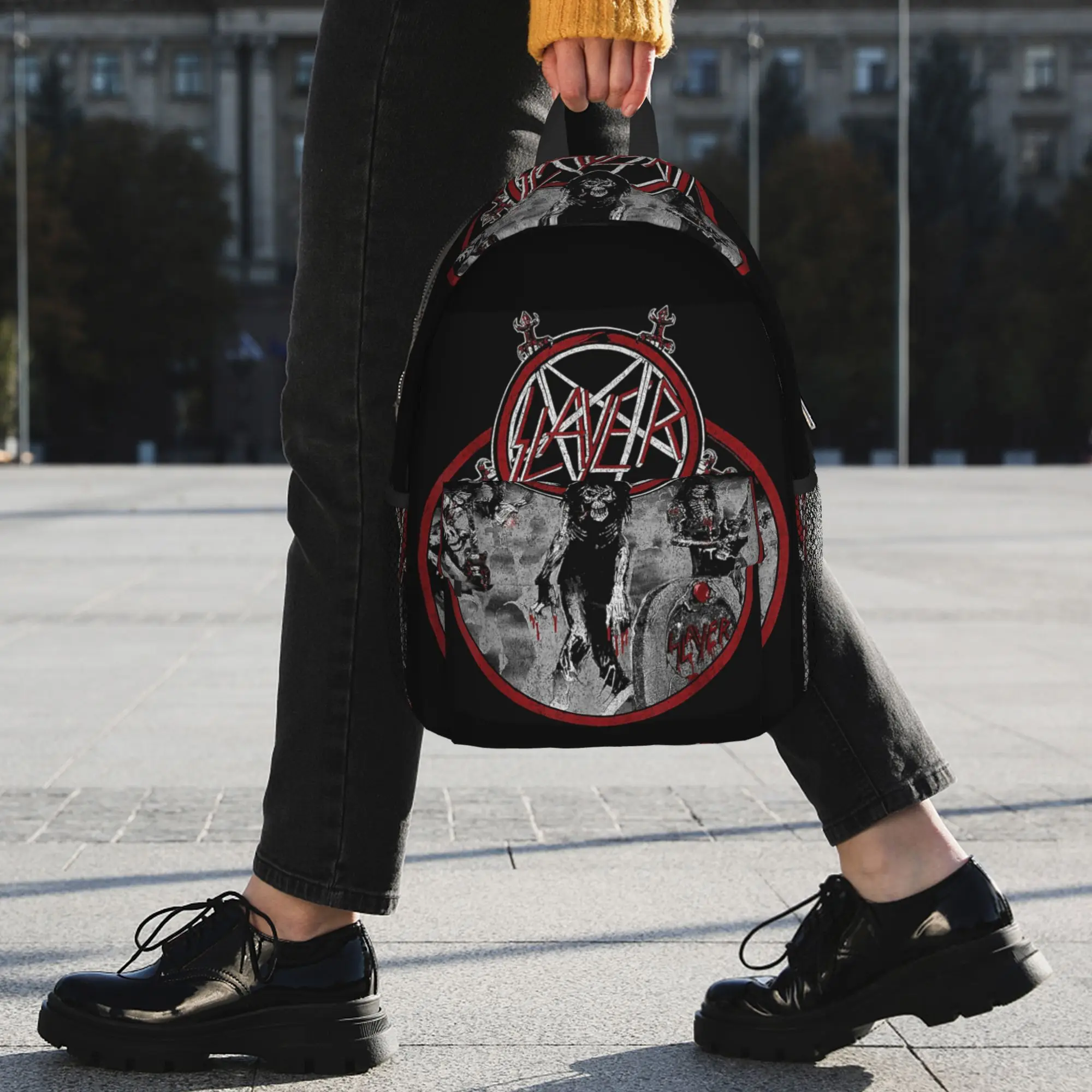 Фото Рюкзак Heavy Metal Rock Slayer Live Undead, горячая распродажа, повседневный рюкзак для мальчиков и девочек, сумка через плечо для мужчин и женщин, школьная сумка №4