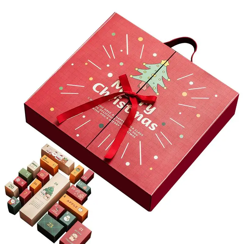 24 шт. рождественские подарочные коробки с календарём и