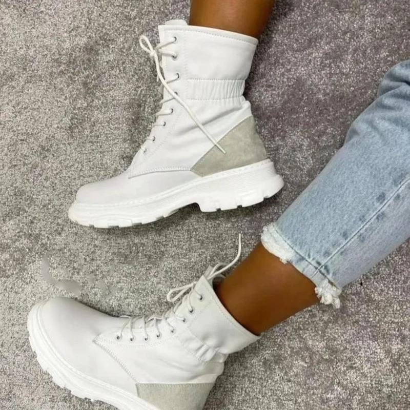 New Boots Women Snow Women's Boots Lace-Up Ladies Shoes Keep Warm Ankle Boots Ladies Flat Casual Botas Mujer Women Winter Shoes