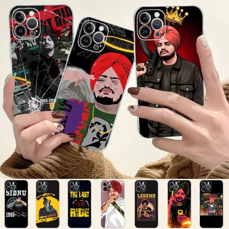 

Indian Rapper Sidhu Moose Wala Phone Case For iPhone 8 7 6 6S Plus X SE 2020 XR XS 14 11 12 13 Mini Pro Max Mobile Case