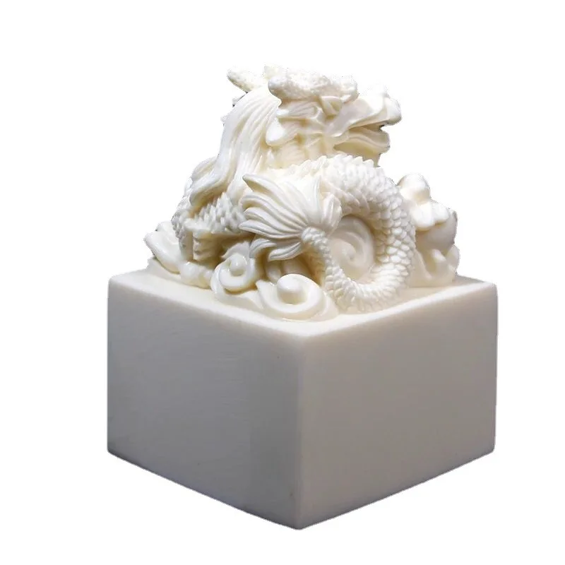 Натуральный орех цвета слоновой кости резной Kowloon императорская печать