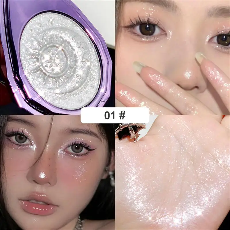 

Luxury Diamond Glitter Highlighter Shimmer Contouring Makeup Disc Brightening Polarizing Fine Flash High Gloss Face Makeup Plate