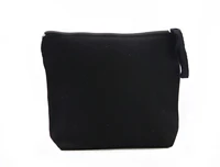 100pcs black boat design cotton canvas cosmetic zipper pouch bags custom accept