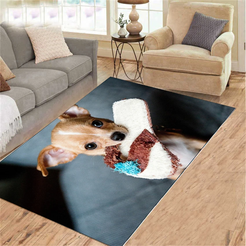 

cute dog Flannel Printed rug Dog Entrance Doormat Bath Mat Floor Carpet Christmas Decorations For Home Kitchen Rug