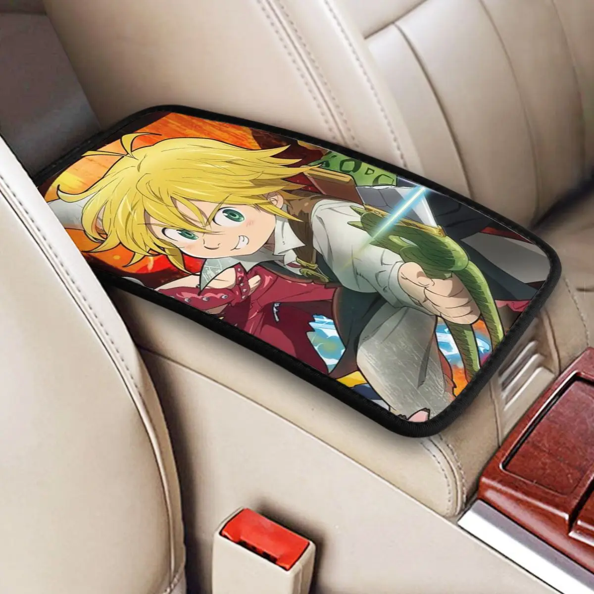 

Seven Deadly Sins Car Accessories Car Handrail Box Cushion Custom Print Non-slip Car Armrest Cover