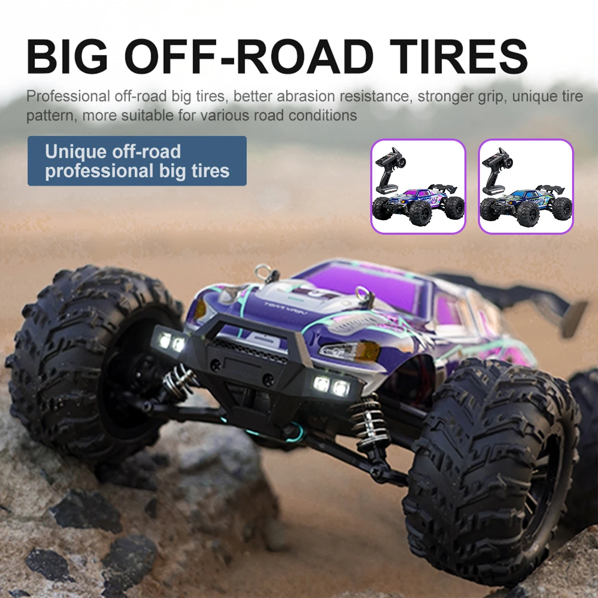 1:16 RC Car 2.4G High Speed 4WD All Terrains Monster Truck 60Km/h Remote Control Cars Crawler Race Vehicle Toy for Child Gifts