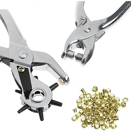 Belt Drilling and Rivet Pliers Binary Set Leather Plastic Piercing