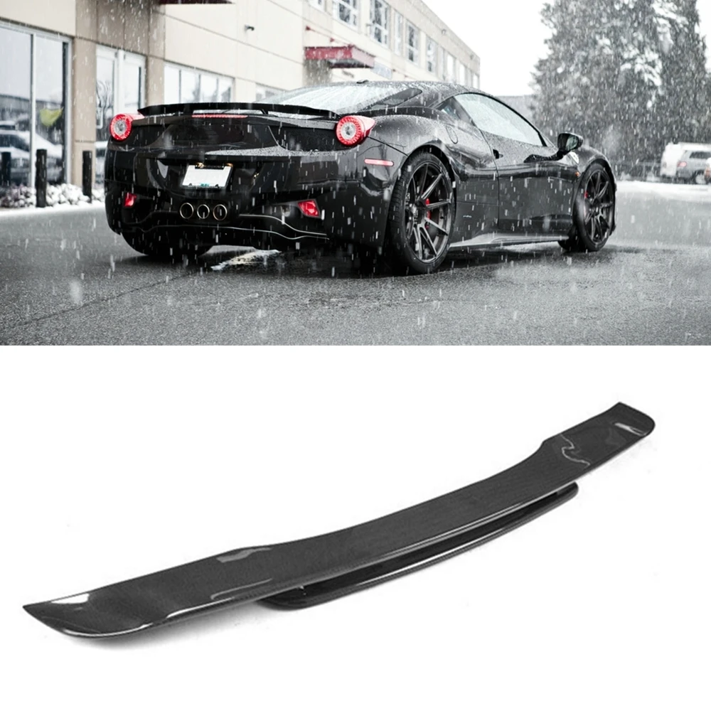 Настоящее углеродное волокно задняя крышка багажника спойлер крыло для Ferrari 458